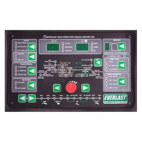 PowerMTS 221STI Everlast MULTI PROCESS: MIG/TIG/STICK 2EV221MTS. Фото 3
