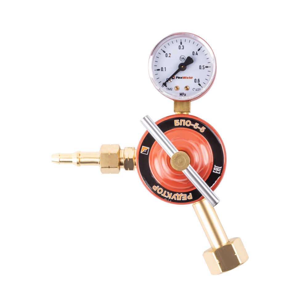 Редуктор БПО-5-5 (пропановый, 1 манометр, ЛАТУНЬ). Фото 3