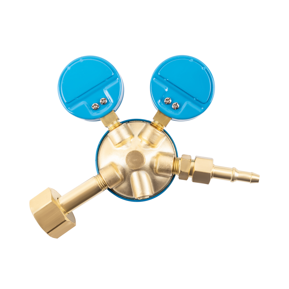 Редуктор БКО-50-5 (кислородный, 2 манометра,ЛАТУНЬ). Фото 3