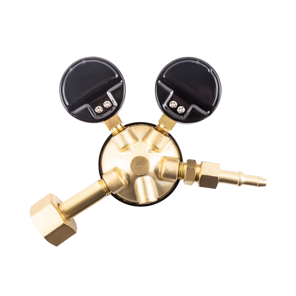 Редуктор FoxWeld УР-6-5 (углекислотный, 2 манометра,ЛАТУНЬ). Фото 3