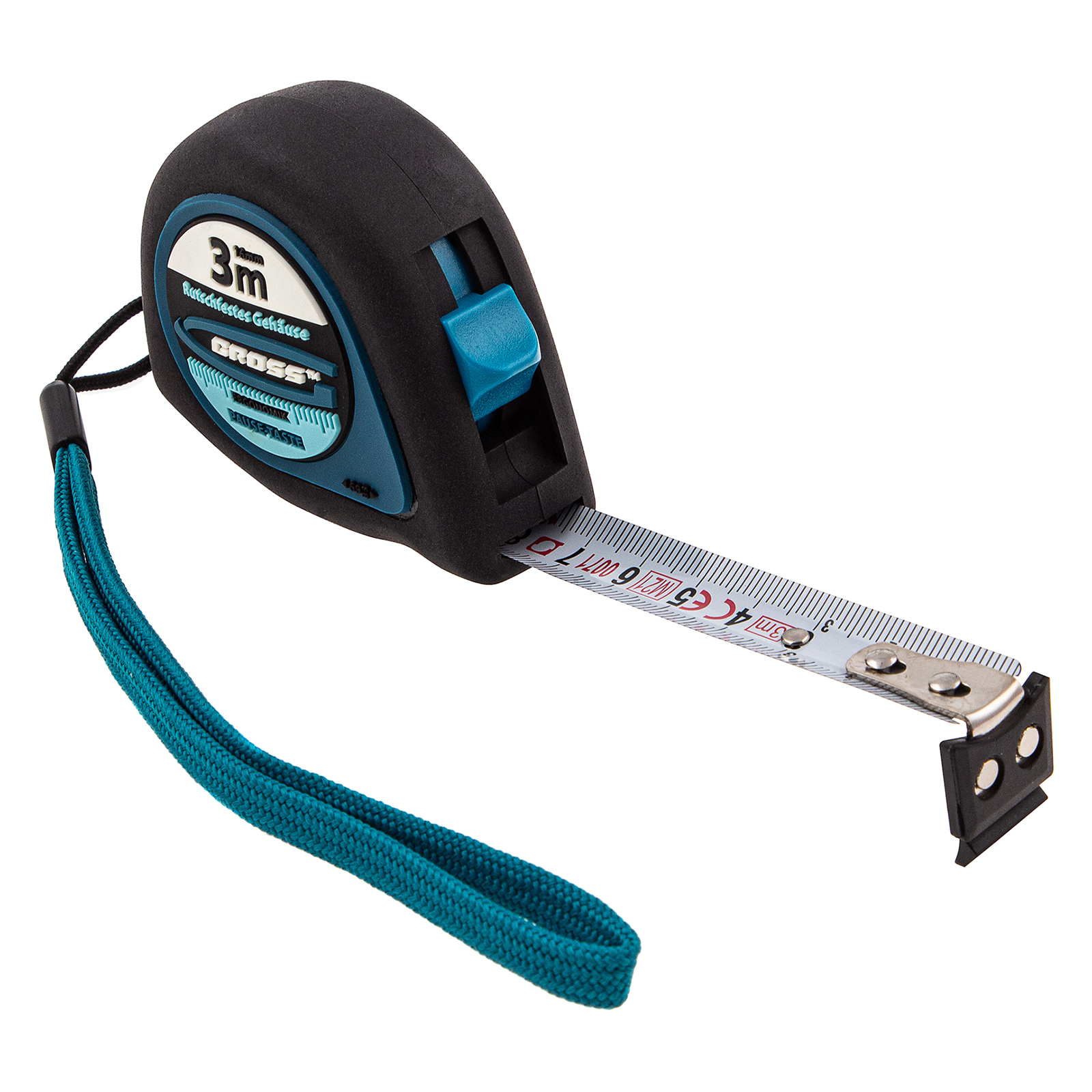 Рулетка Ergonomisch,3 м x 16 мм,магнитный обрезиненный зацеп Gross. Фото 2