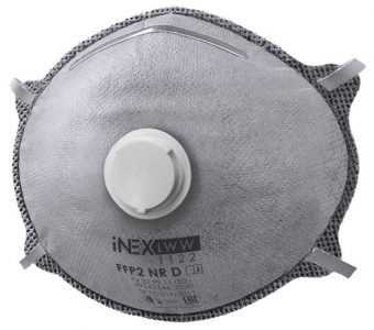 Респиратор iNEX 1122 FFP2 c клапаном (угольный фильтр). Фото 1