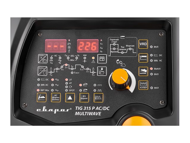 Аппарат для аргонодуговой сварки СВАРОГ PRO TIG 315 P AC/DC MULTIWAVE (E202). Фото 3
