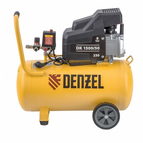 Компрессор воздушный DENZEL DK 1500/50 1.5кВт 230л/м. Фото 2