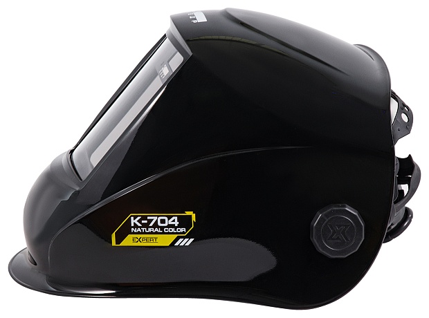 Маска сварщика КЕДР К-704 natural color EXPERT, черная. Фото 2