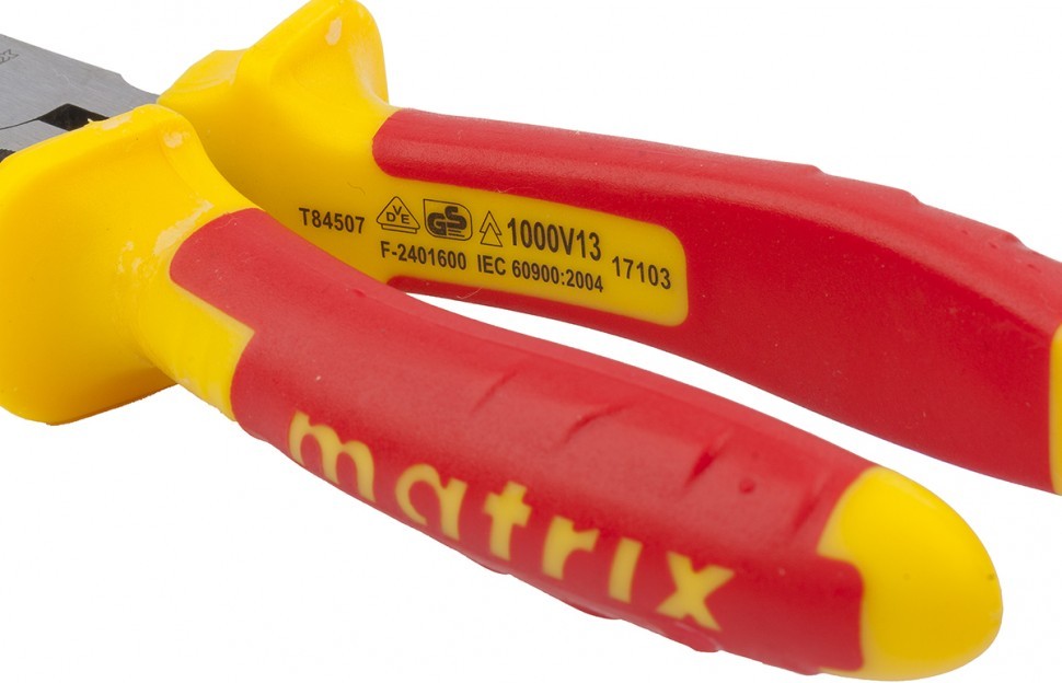 Длинногубцы прямые Insulated, 200 мм, двухкомпонентные рукоятки Matrix Professional. Фото 3