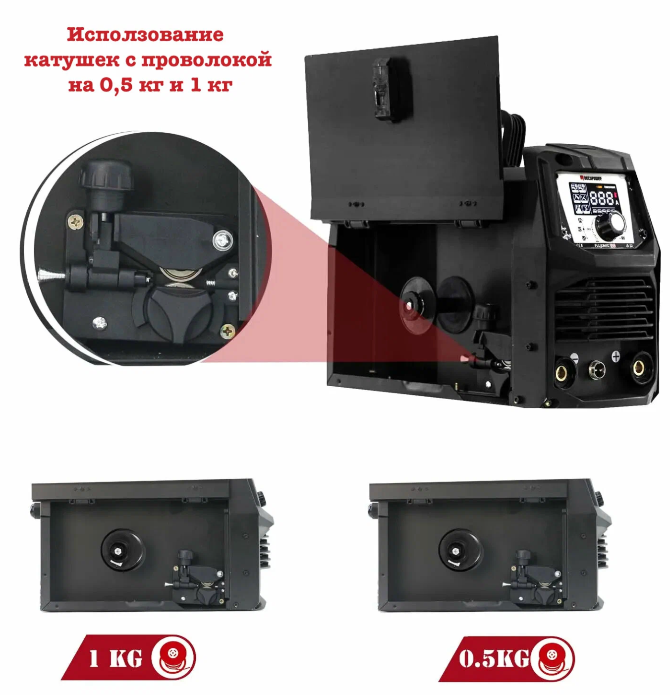 Сварочный полуавтомат DECAPOWER FLUXMIG 120. Фото 6