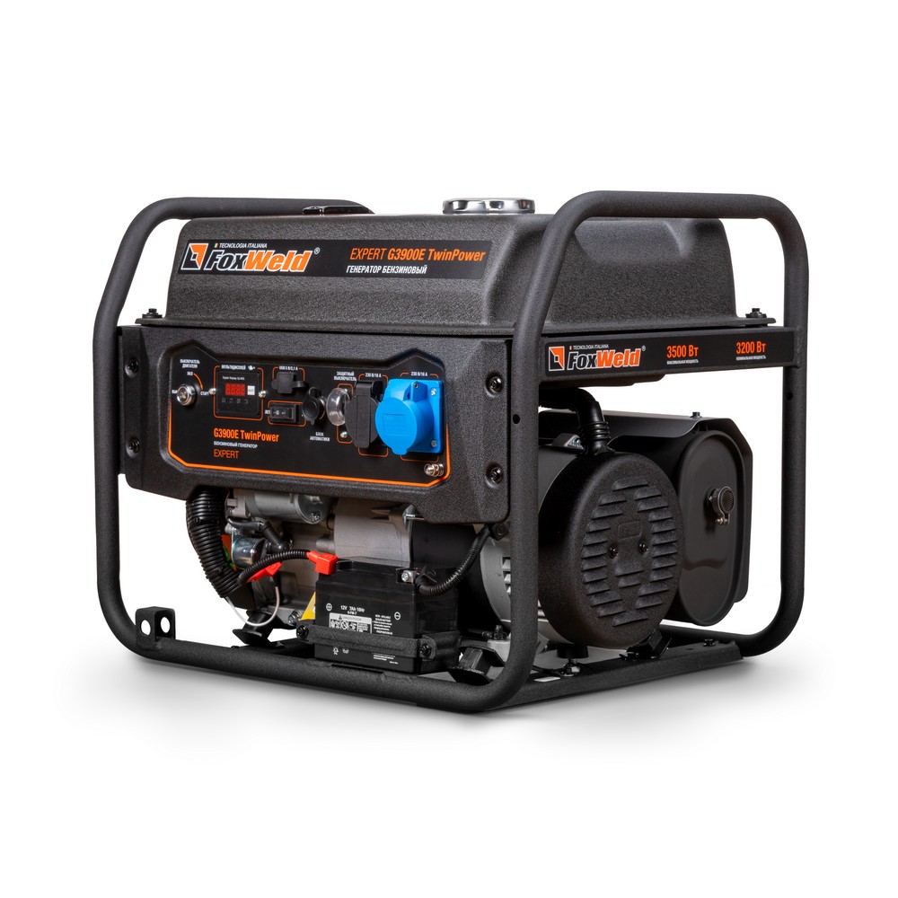 Генератор бензиновый Foxweld Expert G3900E TwinPower 3,5 кВт/7 кВА. Фото 4