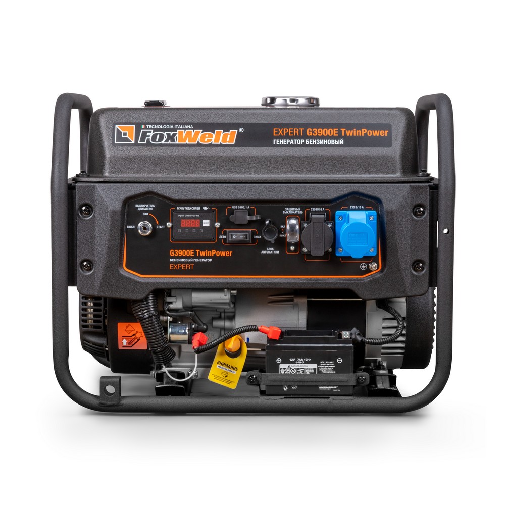 Генератор бензиновый Foxweld Expert G3900E TwinPower 3,5 кВт/7 кВА. Фото 2